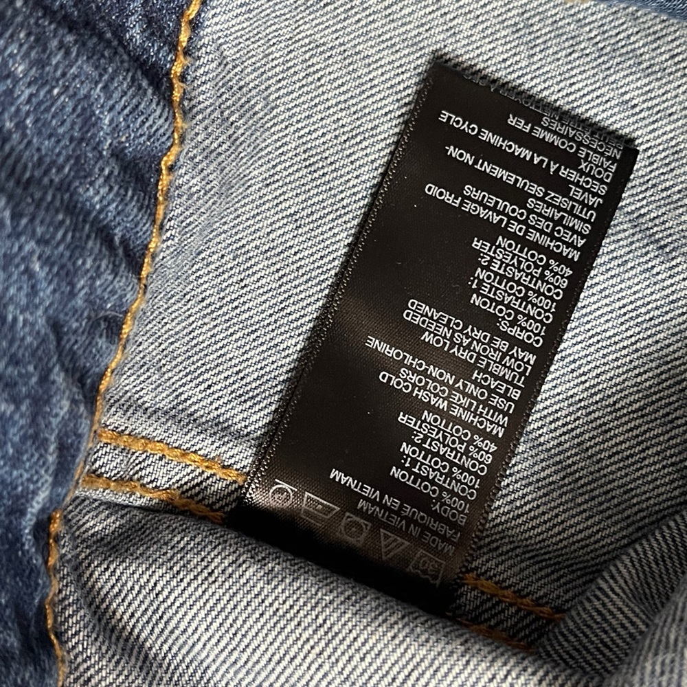 BDG Urban Outfitters Denim Jacket Crop Knit Back check measurements for size - Picture 7 of 9